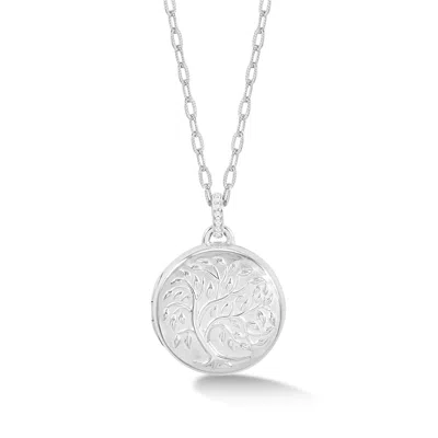 Dower & Hall Women's Tree Of Life Locket In Silver