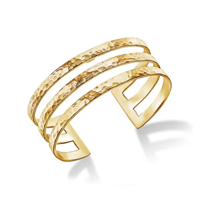 Dower & Hall Women's Triple Bar Nomad Cuff In Gold Vermeil