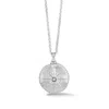 Dower & Hall Women's True North Diamond Locket Sterling Silver In Silver