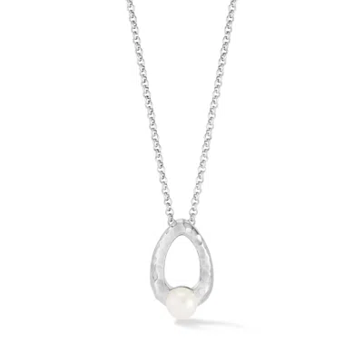 Dower & Hall Women's Waterfall Pearl Droplet Pendant In Silver