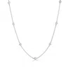 Dower & Hall Women's White Sapphire Dewdrop Chain Necklace In Sterling Silver In Silver