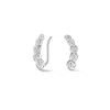 Dower & Hall Women's White Sapphire Dewdrop Ear Climbers In Sterling Silver In Metallic