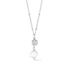Dower & Hall Women's White Topaz & Pearl Dewdrop Pendant In Sterling Silver