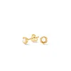 Dower & Hall Women's Wild Rose Pearl Studs In Gold Vermeil In Brown