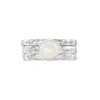 Dower & Hall Women's Wondrous Pearl Twinkle Stacking Rings Set In Sterling Silver In Metallic
