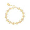 Dower & Hall Women's Yellow / Orange / White Ice Trio Array Line Bracelet In Gold Vermeil