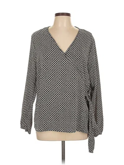 Pre-owned Downeast 3/4 Sleeve Blouse In Gray