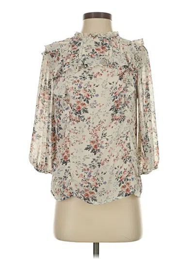 Pre-owned Downeast 3/4 Sleeve Blouse In White