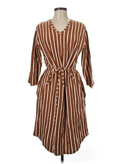 Pre-owned Downeast Casual Dress In Brown