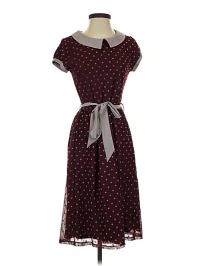 Pre-owned Downeast Casual Dress In Burgundy