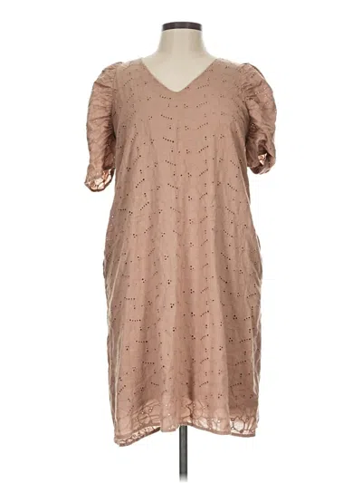 Pre-owned Downeast Casual Dress In Tan