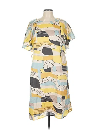 Pre-owned Downeast Casual Dress In Yellow