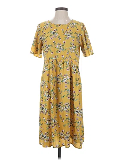 Pre-owned Downeast Casual Dress In Yellow