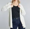 Downeast Classic Long Sleeve Cardigan In Gardenia