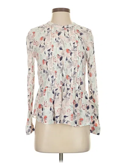 Pre-owned Downeast Long Sleeve Blouse In Ivory