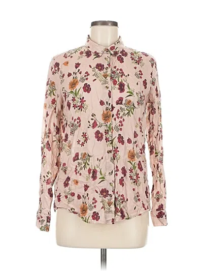 Pre-owned Downeast Long Sleeve Blouse In Pink