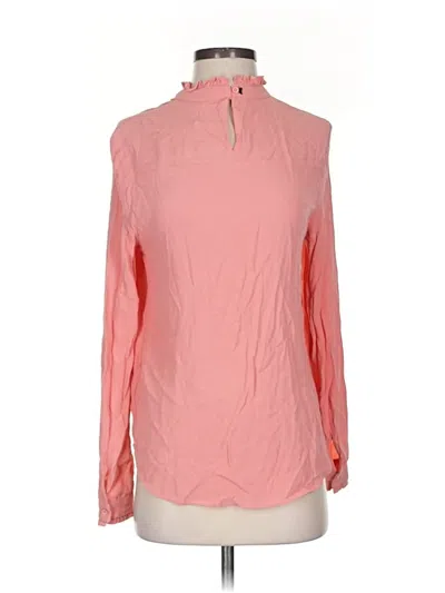 Pre-owned Downeast Long Sleeve Blouse In Pink