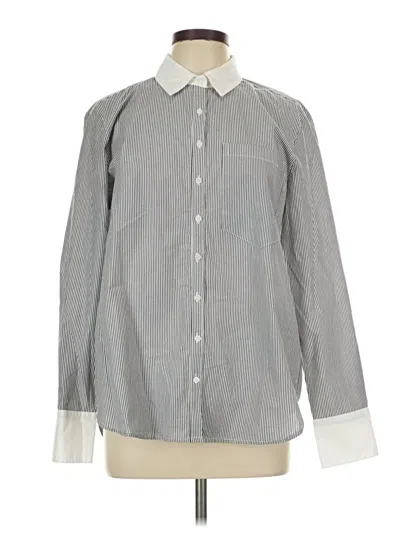 Downeast Long Sleeve Button Down Shirt In Gray
