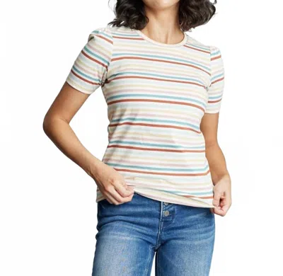 Downeast Ollie Tee In Rose Stripe In Multi