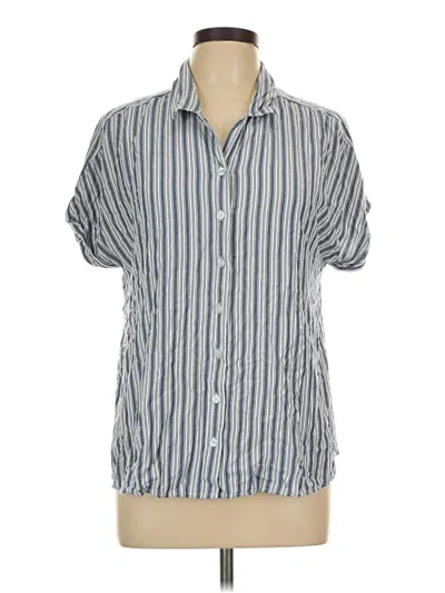 Pre-owned Downeast Short Sleeve Button Down Shirt In Gray