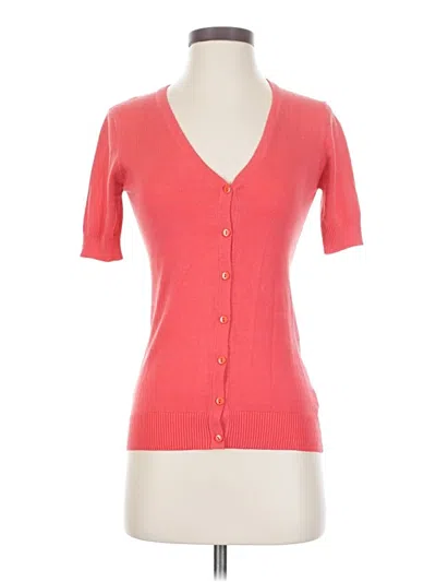 Pre-owned Downeast Short Sleeve Top Orange Sweetheart Neckline Tops