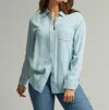 Downeast Sky Button-down Shirt In Lite Chambray In Multi