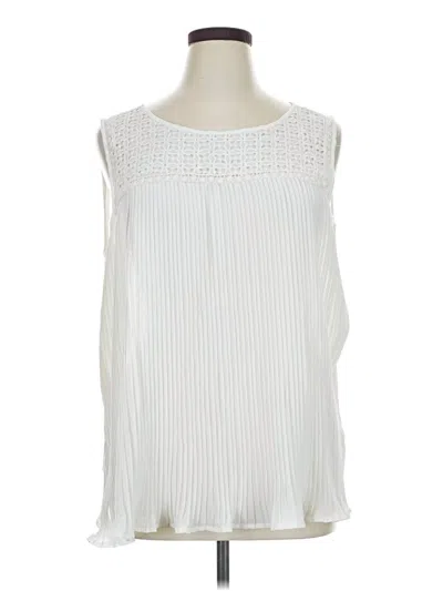 Pre-owned Downeast Sleeveless Blouse In Ivory