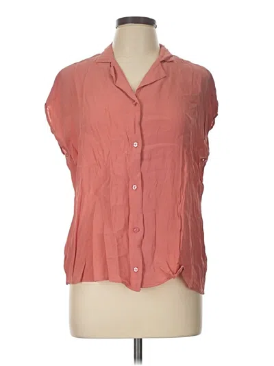 Pre-owned Downeast Sleeveless Button Down Shirt In Pink