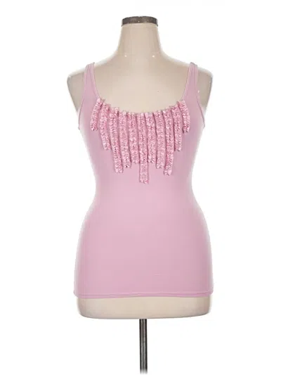 Pre-owned Downeast Tank Top Pink Strapless Neckline Tops