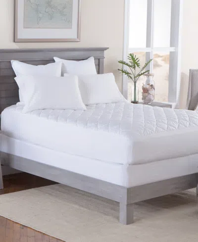 Downlite Triple Protection Plush Down Alternative Mattress Pad, Queen In White