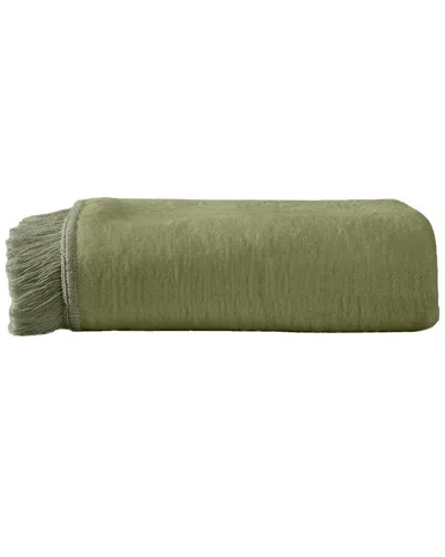 Downtown Company 100% Cotton Throw In Green