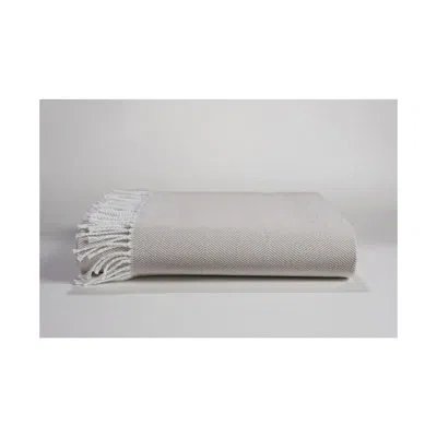 Downtown Company Herringbone Cotton Blanket In Navy
