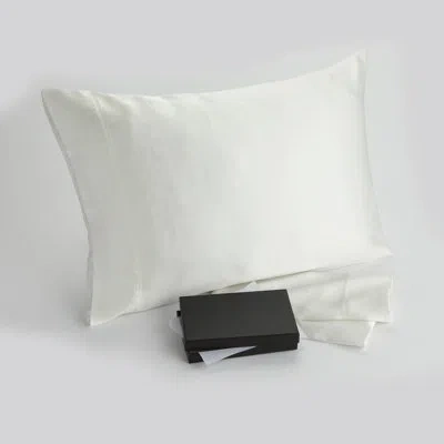 Downtown Company Mulberry Silk Microfiber Pillowcase In White