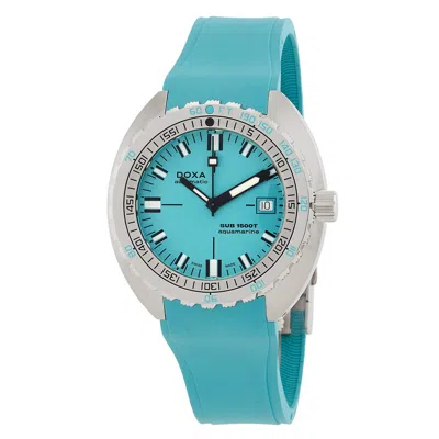 Doxa Sub 1500t Aquamarine Automatic Men's Watch 883.10.241.25 In Green/silver Tone