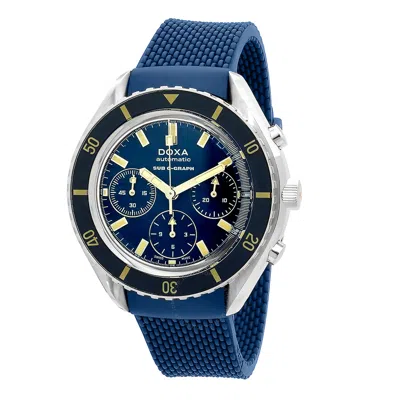 Doxa Sub 200 C-graph Caribbean Chronograph Automatic Blue Dial Men's Watch 798.10.201.32 In Blue/silver Tone
