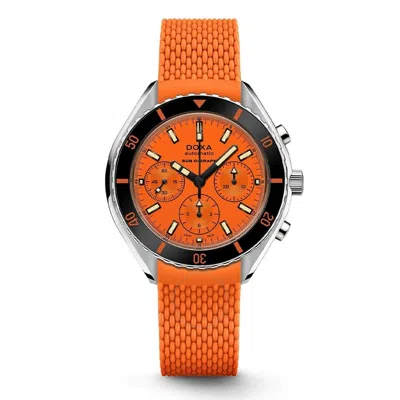 Doxa Sub 200 C-graph Chronograph Automatic Orange Dial Men's Watch 798.10.351.21