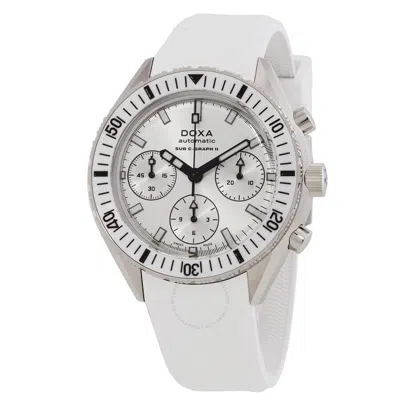 Doxa Sub 200 C-graph Ii Chronograph Automatic Silver Dial Men's Watch 797.10.011w.23 In White