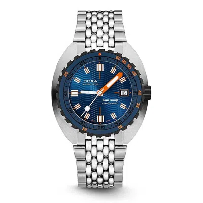 Doxa Sub 300 Caribbean Automatic Blue Dial Men's Watch 830.10.201.10 In Blue/silver Tone