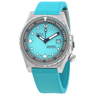 Doxa Sub 600t Aquamarine Automatic Blue Dial Men's Watch 862.10.241.25 In Blue/silver Tone