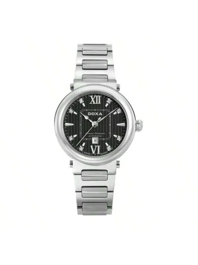 Pre-owned Doxa Swiss Full Automatic Mechanical Ladies Womens Watch Casual Retro D125sbd In Black