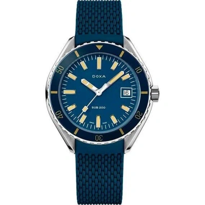 Pre-owned Doxa Swiss, Sporty' Comfortable Watch  Sub 200 Caribbean 799.10.201.32 Blue