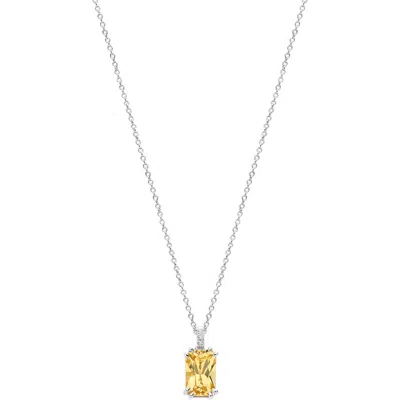 Dpt Antwerp Citrine Diamond Necklace | 3 Natural Diamonds In Yellow