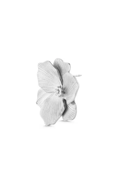 Dpt Antwerp Jasmine Diamond Studs | 14 Natural Diamonds | 925 Sterling Silver | Earrings | Pin | Rho In Orange
