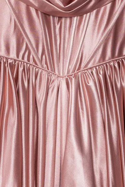 Dq Dress Strapless Sweetheart Neckline Beaded Corset With Tulle A-line Skirt In Pink