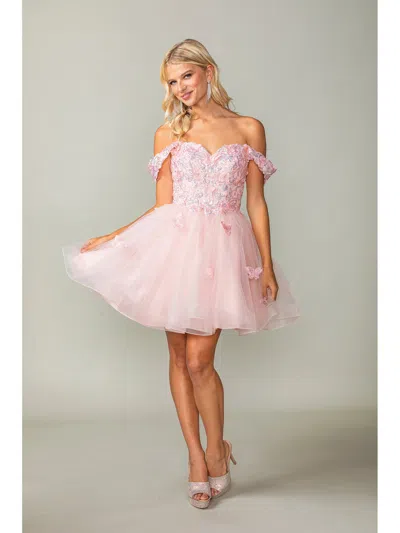 Dq Ornate Beaded Bodice Dress With Illusion Neckline And Layered Tulle Skirt Homecoming Dress In Gray