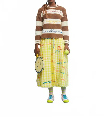 Dr Bloom Chiringuito Striped Sweater In Camel In Brown