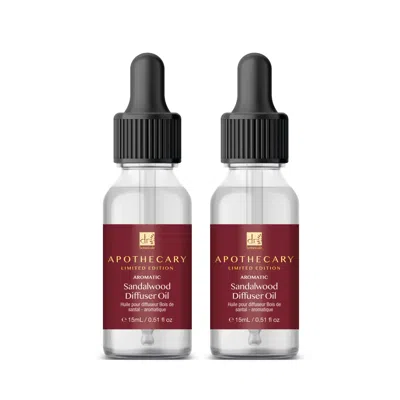 Dr. Botanicals Aromatic Sandalwood Diffuser Oil 15ml Twin Value Savings Pack In Transparent