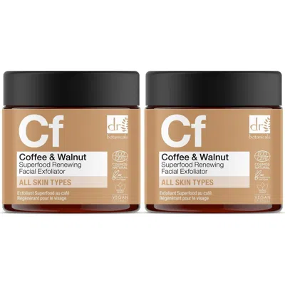 Dr. Botanicals Dr Botanicals Coffee Superfood Renewing Facial Exfoliator 60ml X 2 Duo Pack In White