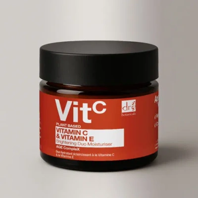 Dr. Botanicals Dr Botanicals Vitamin C 1% & Vitamin E Brightening Duo Moisturiser 60ml In Transparent