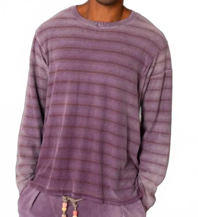 Dr. Collectors Derrick Tee In Mauve Stripe In Purple